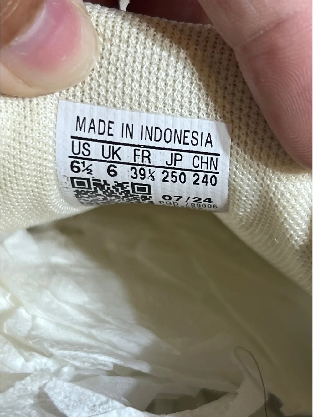 Adidas Retro Style White Sneakers with Pink and Light Blue Stripes